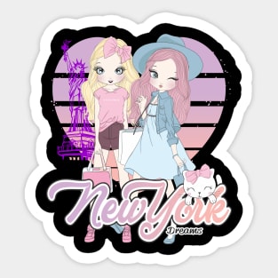 girls in new york Sticker